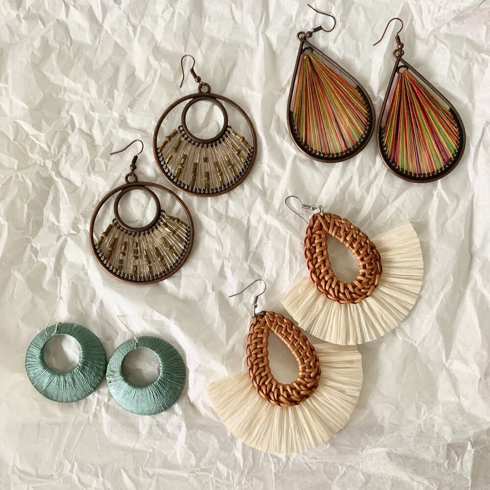 Colorful geometric earrings (different prices)